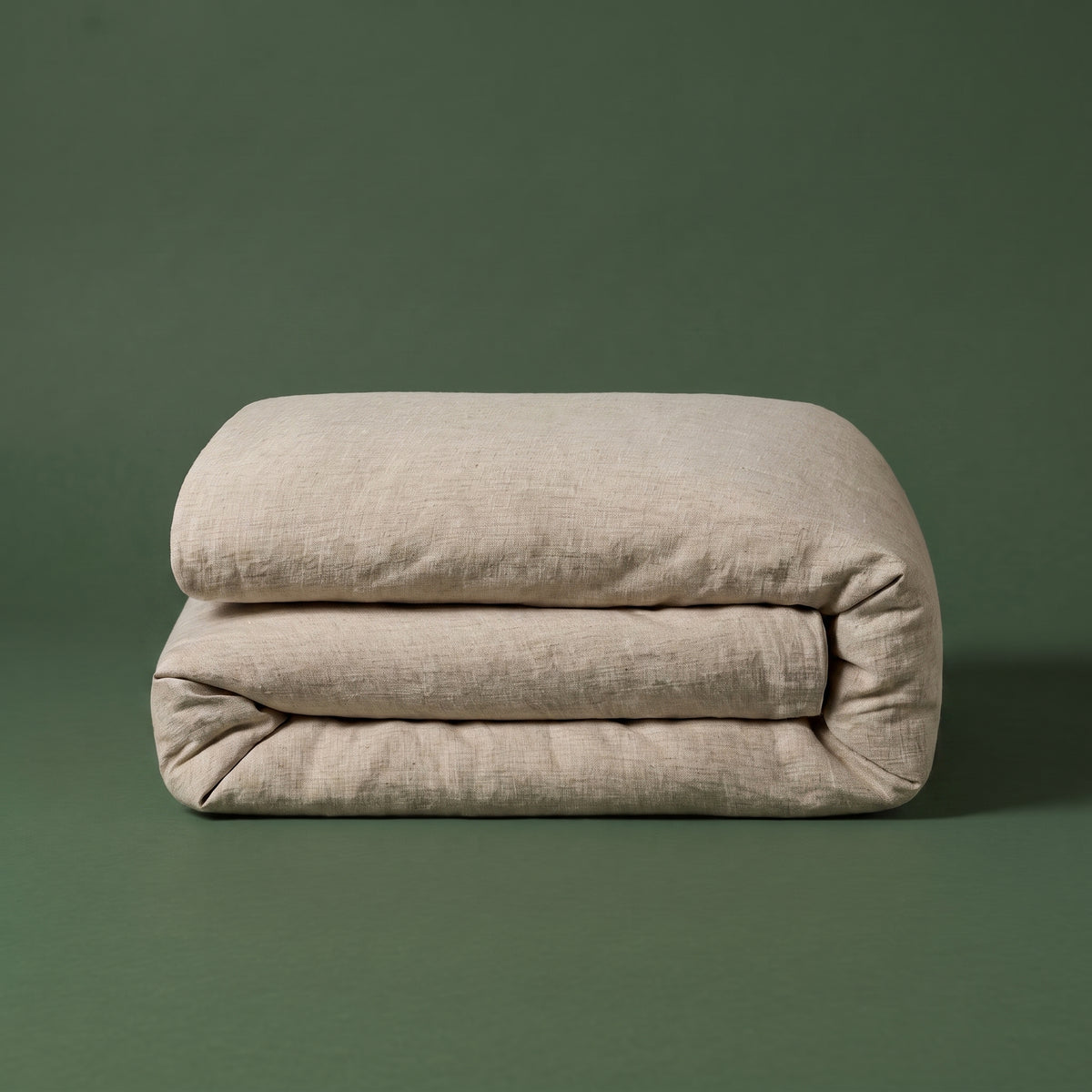 Pale oatmeal washed linen bedding set, second product photograph